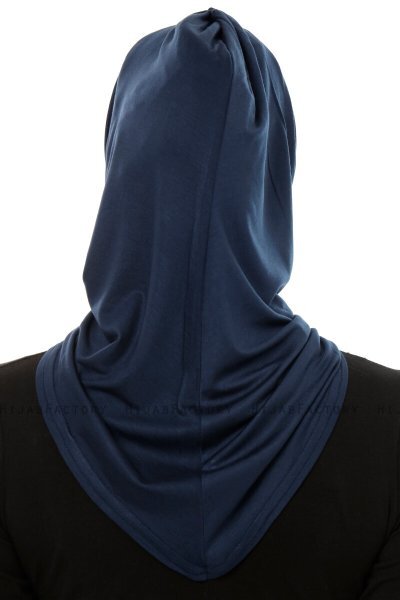 Isra Plain - Hijab One-Piece Viscosa Azul Marino
