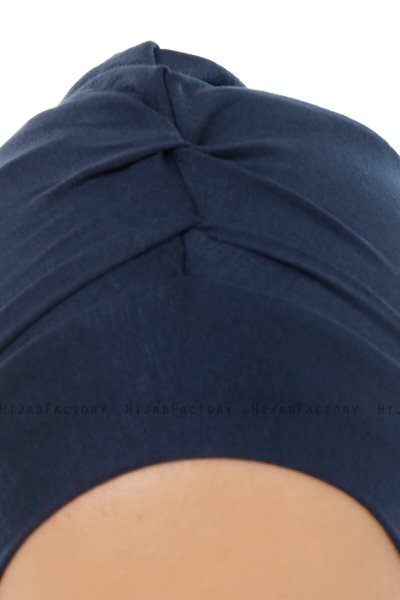 Isra Plain - Hijab One-Piece Viscosa Azul Marino