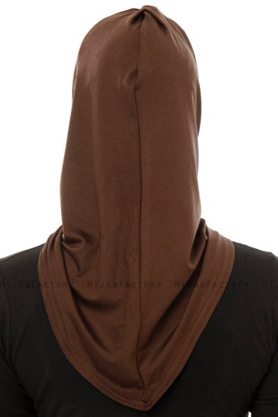 Isra Plain - Hijab One-Piece Viscosa Marrón