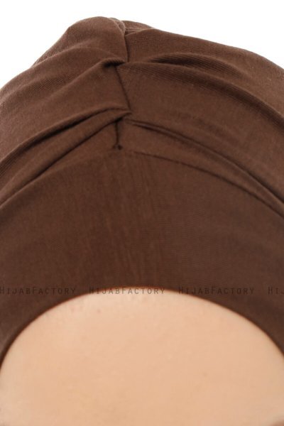 Isra Plain - Hijab One-Piece Viscosa Marrón
