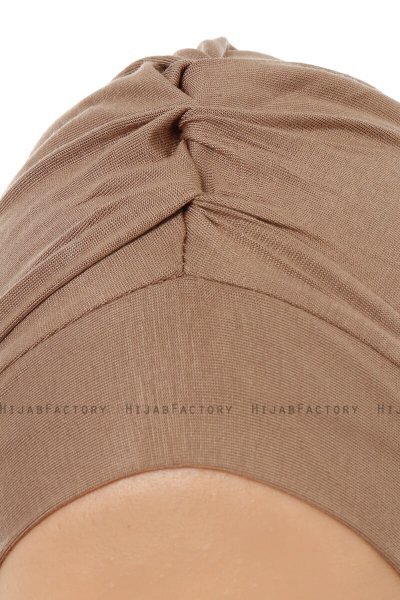 Isra Plain - Hijab One-Piece Viscosa Taupe Oscuro