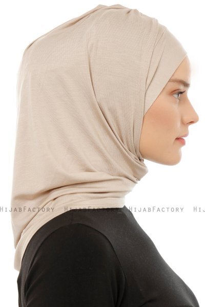 Isra Plain - Hijab One-Piece Viscosa Taupe Claro