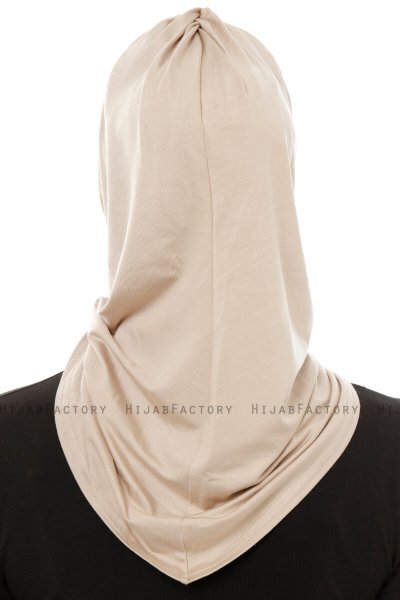 Isra Plain - Hijab One-Piece Viscosa Taupe Claro