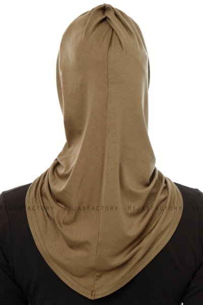 Isra Plain - Hijab One-Piece Viscosa Caqui