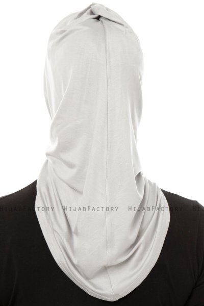 Isra Plain - Hijab One-Piece Viscosa Gris Claro