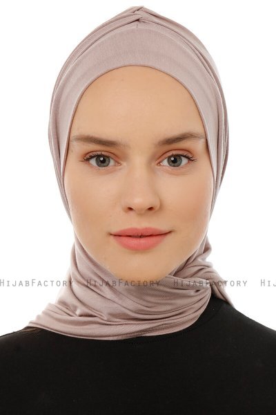 Isra Plain - Hijab One-Piece Viscosa Piedra Gris