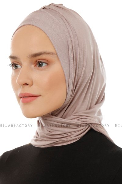 Isra Plain - Hijab One-Piece Viscosa Piedra Gris