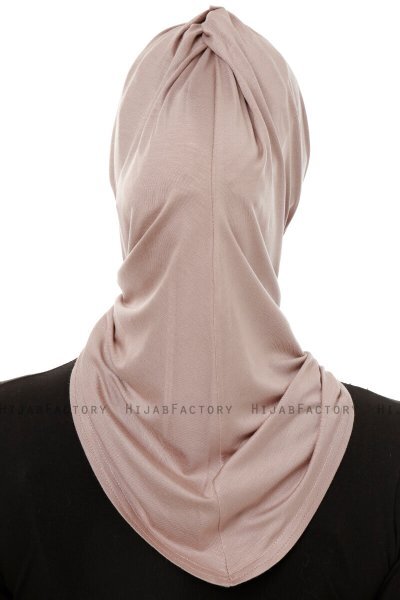 Isra Plain - Hijab One-Piece Viscosa Piedra Gris