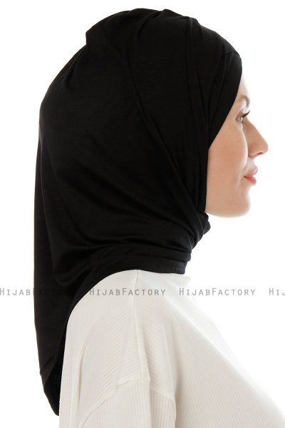 Isra Cross - Hijab One-Piece Viscosa Negro