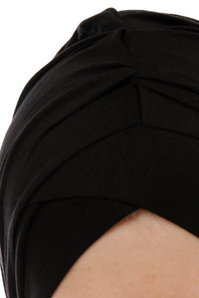 Isra Cross - Hijab One-Piece Viscosa Negro