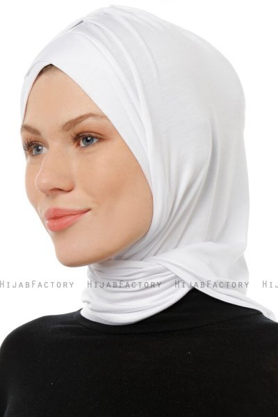 Isra Cross - Hijab One-Piece Viscosa Blanco