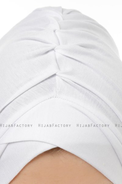 Isra Cross - Hijab One-Piece Viscosa Blanco