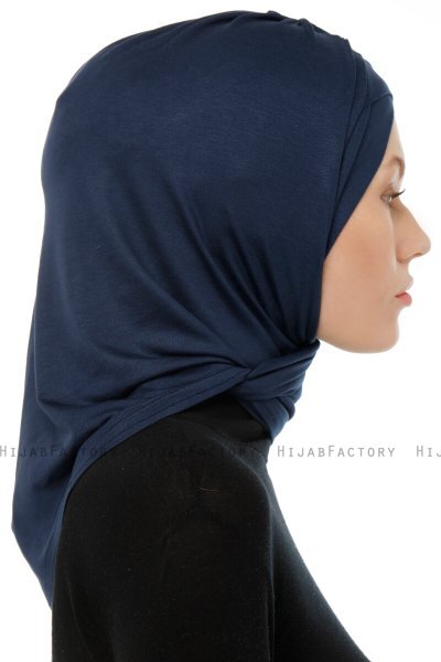 Isra Cross - Hijab One-Piece Viscosa Azul Marino