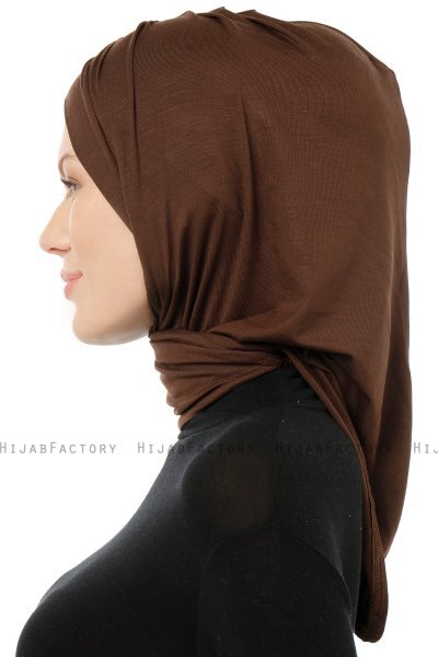 Isra Cross - Hijab One-Piece Viscosa Marrón