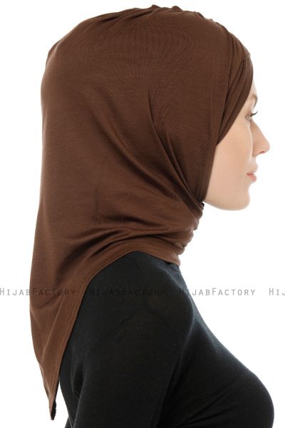Isra Cross - Hijab One-Piece Viscosa Marrón