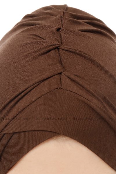 Isra Cross - Hijab One-Piece Viscosa Marrón