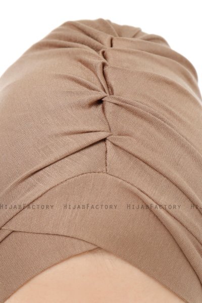 Isra Cross - Hijab One-Piece Viscosa Taupe Oscuro