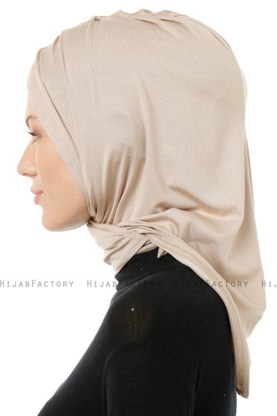 Isra Cross - Hijab One-Piece Viscosa Taupe Claro