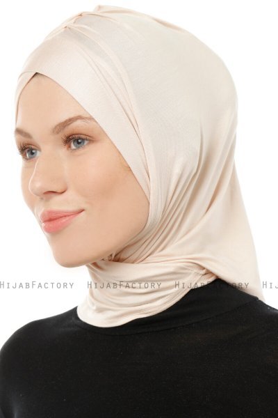 Isra Cross - Hijab One-Piece Viscosa Beige