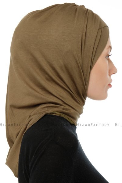 Isra Cross - Hijab One-Piece Viscosa Caqui