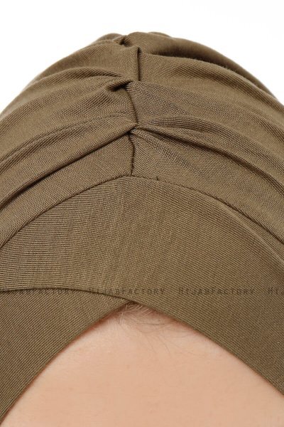 Isra Cross - Hijab One-Piece Viscosa Caqui