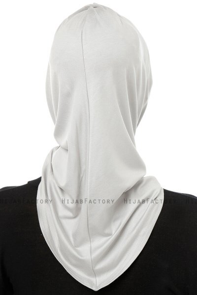 Isra Cross - Hijab One-Piece Viscosa Gris Claro