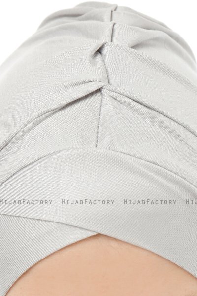 Isra Cross - Hijab One-Piece Viscosa Gris Claro