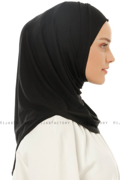 Hanfendy Plain Logo - Hijab One-Piece Negro