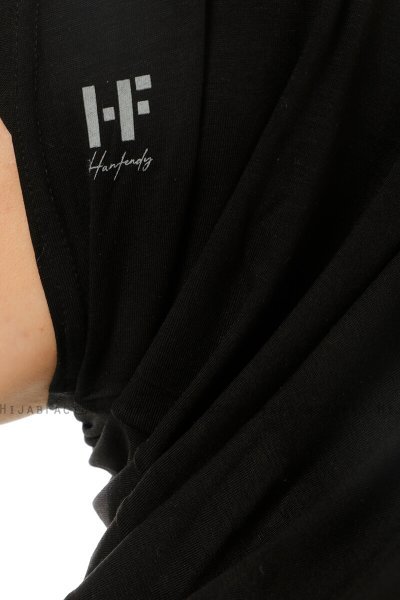 Hanfendy Plain Logo - Hijab One-Piece Negro