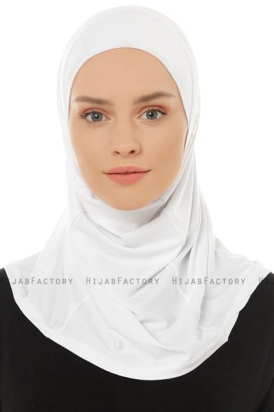 Hanfendy Plain Logo - Hijab One-Piece Blanco