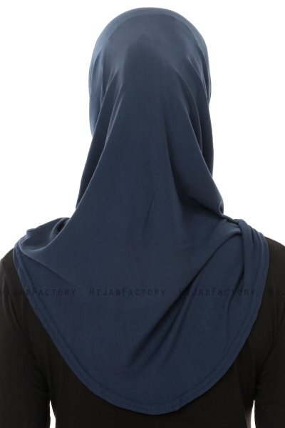 Hanfendy Plain Logo - Hijab One-Piece Azul Marino