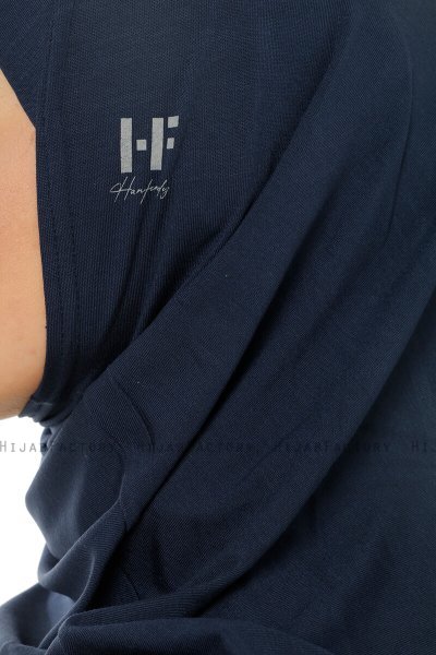 Hanfendy Plain Logo - Hijab One-Piece Azul Marino