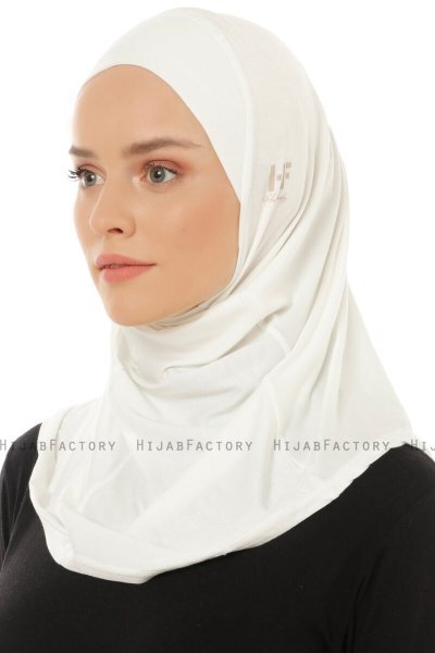 Hanfendy Plain Logo - Hijab One-Piece Crema