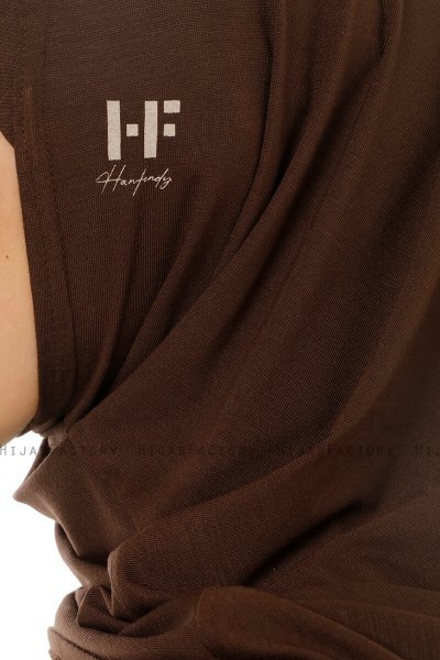 Hanfendy Plain Logo - Hijab One-Piece Marrón
