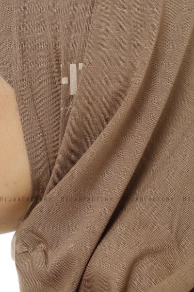 Hanfendy Plain Logo - Hijab One-Piece Taupe Oscuro