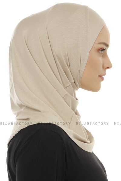 Hanfendy Plain Logo - Hijab One-Piece Taupe Claro
