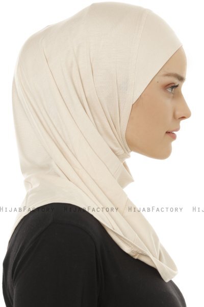 Hanfendy Plain Logo - Hijab One-Piece Beige