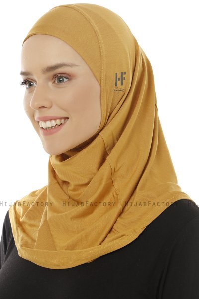 Hanfendy Plain Logo - Hijab One-Piece Mostaza