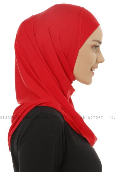 Hanfendy Plain Logo - Hijab One-Piece Rojo