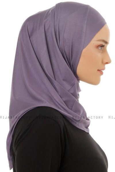 Hanfendy Plain Logo - Hijab One-Piece Morado Oscuro