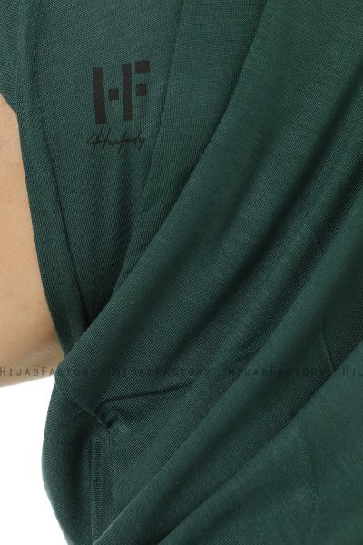 Hanfendy Plain Logo - Hijab One-Piece Verde Oscuro