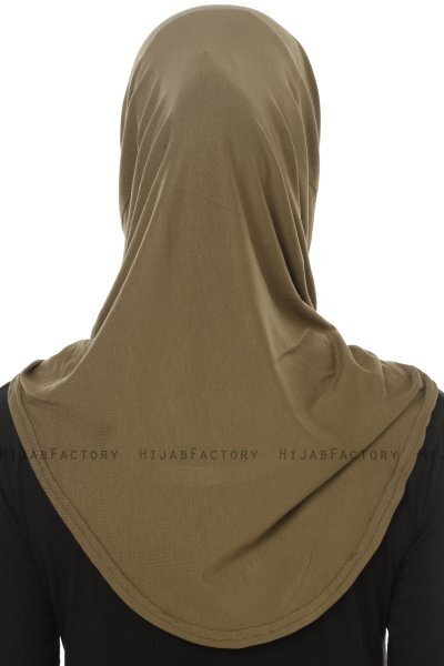 Hanfendy Plain Logo - Hijab One-Piece Caqui