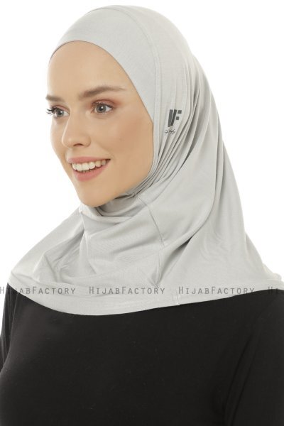 Hanfendy Plain Logo - Hijab One-Piece Gris Claro