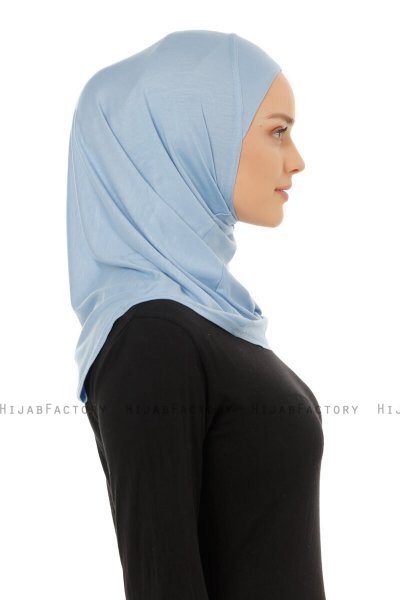 Hanfendy Plain Logo - Hijab One-Piece Azul Claro