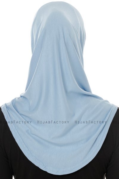 Hanfendy Plain Logo - Hijab One-Piece Azul Claro