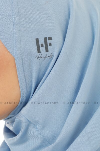 Hanfendy Plain Logo - Hijab One-Piece Azul Claro