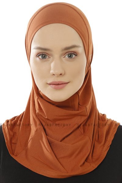 Hanfendy Plain Logo - Hijab One-Piece Ladrillo