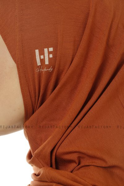 Hanfendy Plain Logo - Hijab One-Piece Ladrillo