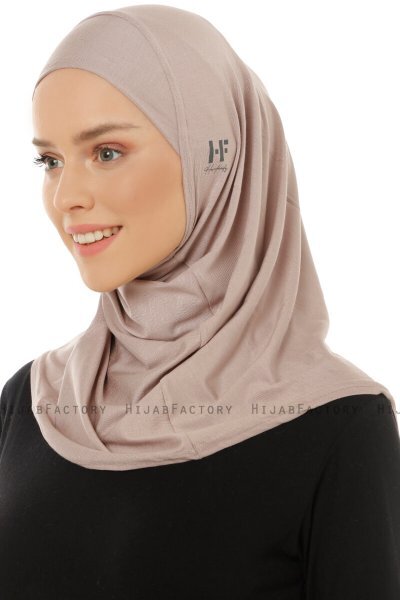Hanfendy Plain Logo - Hijab One-Piece Piedra Gris