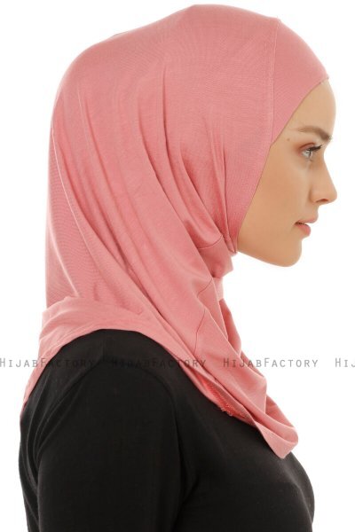 Hanfendy Plain Logo - Hijab One-Piece Rosa Oscuro